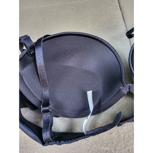 Maidenform Bra 36B Womens Black Padded Push Up Underwired Adjustable Straps - Picture 4 of 5